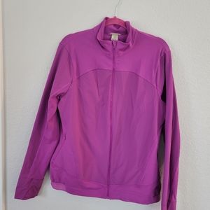 Duluth Large Pink Lycra Jacket Sweatshirt Zip Front Pockets